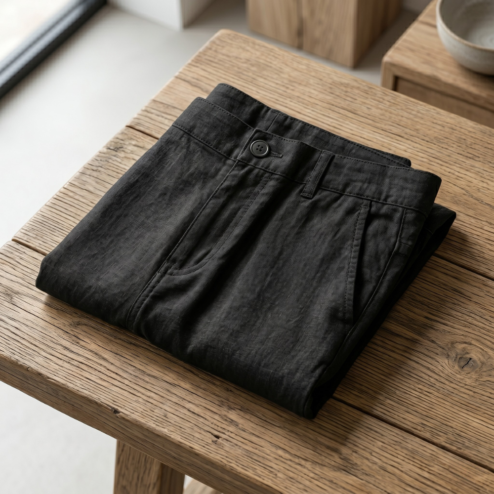 Everyday Linen Blend Shorts Black