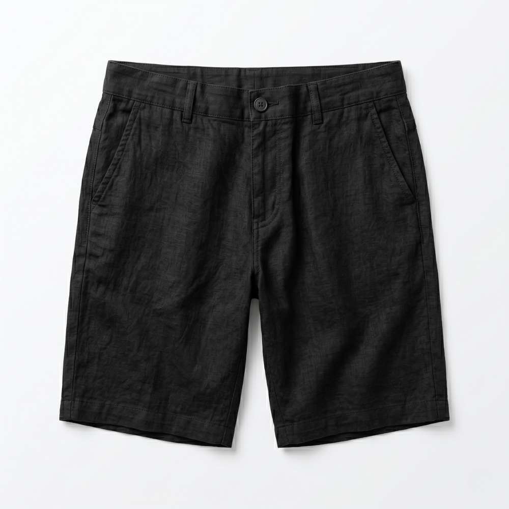 Everyday Linen Blend Shorts Black