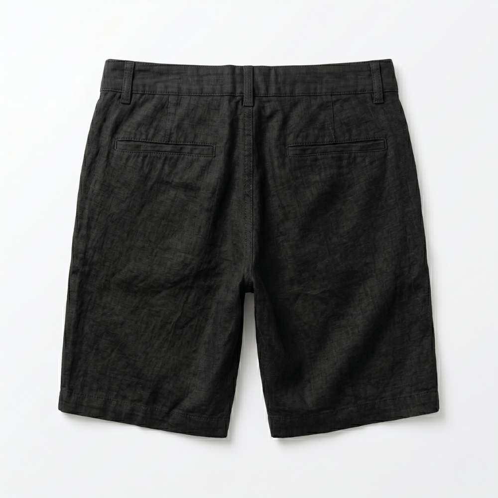 Everyday Linen Blend Shorts Black