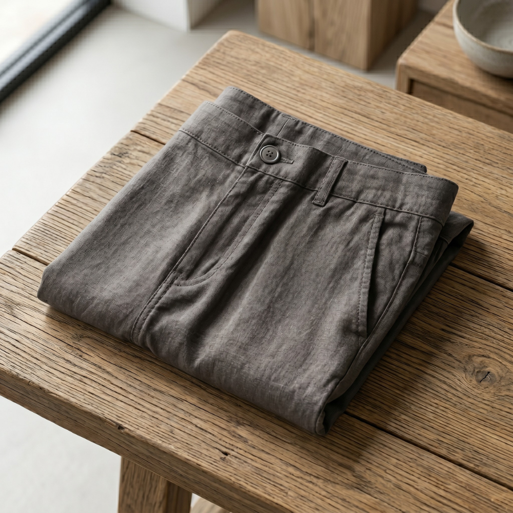 Everyday Linen Blend Shorts Gray