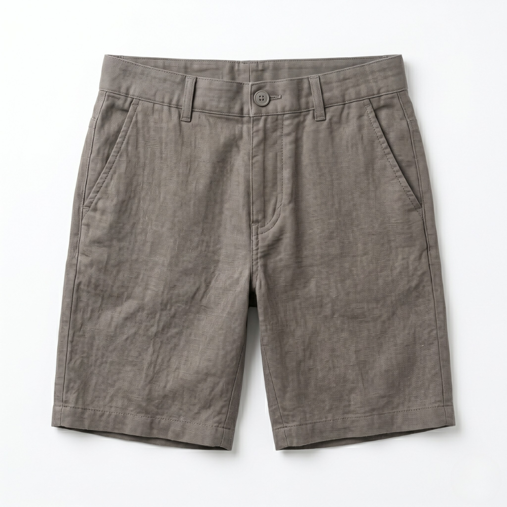 Everyday Linen Blend Shorts Gray