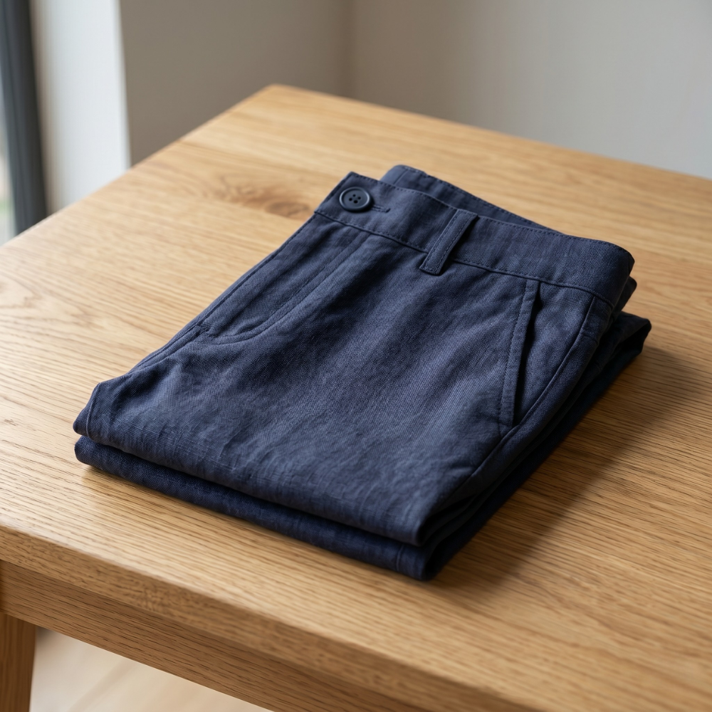 Everyday Linen Blend Shorts Blue